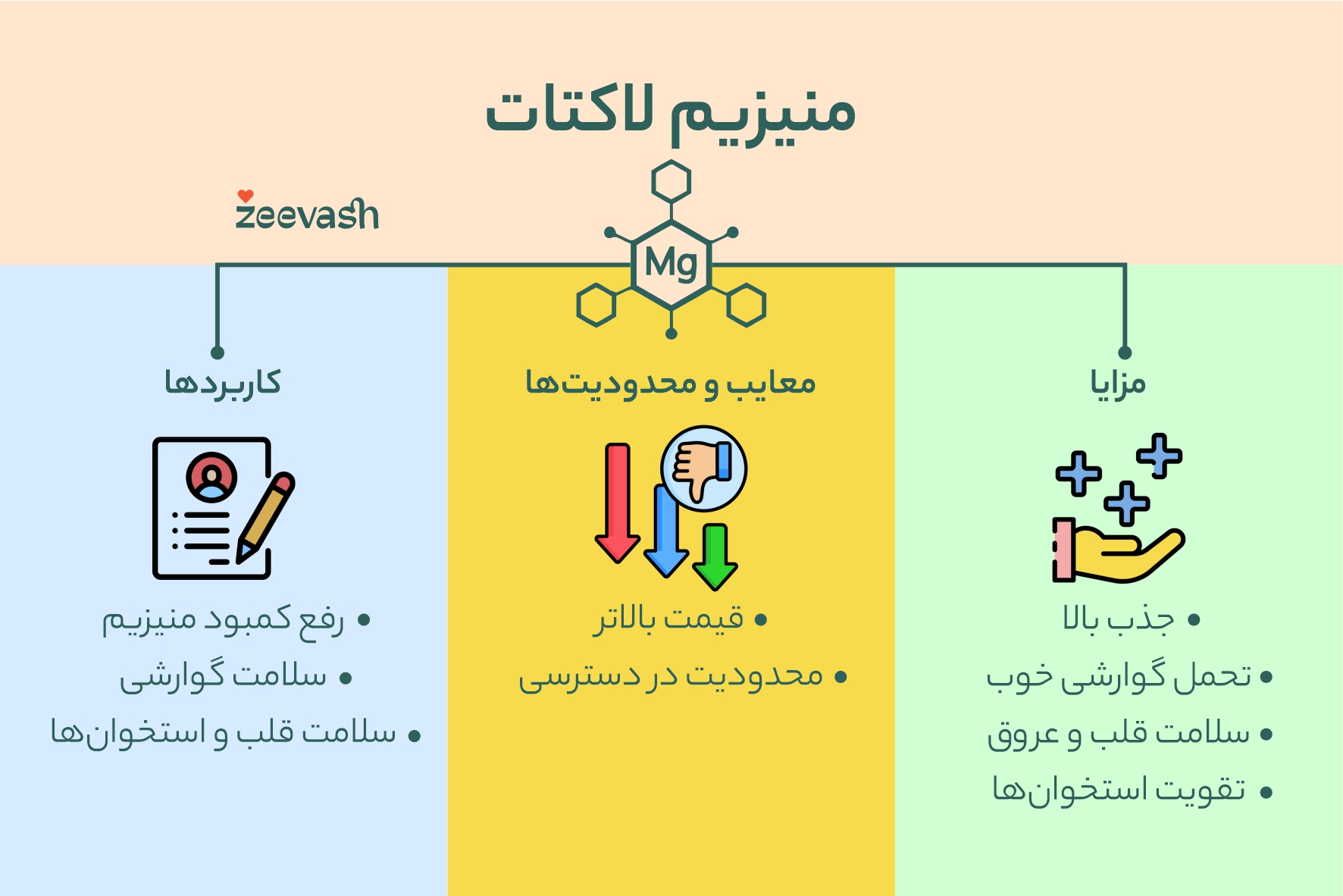 مزایا، معایب و کاربردهای منیزیم لاکتات